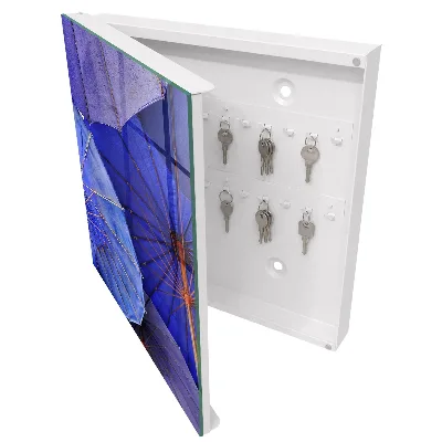 Blue umbrellas Wall mounted key box