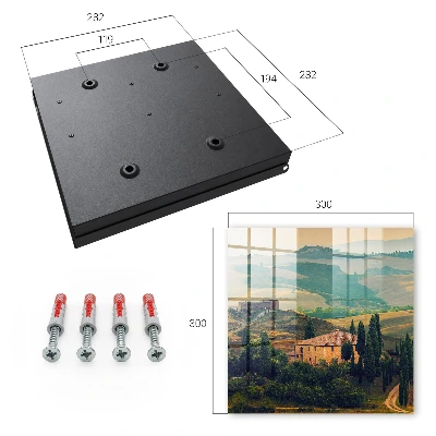 Tuscan landscape Key box for wall