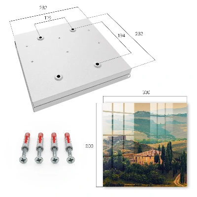 Tuscan landscape Key box for wall