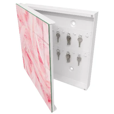 Pink feathers Key cabinet