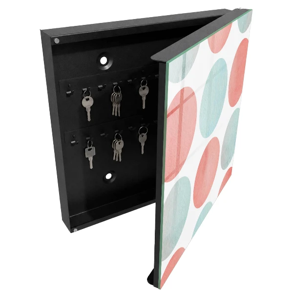 Pastel circles Wall mounted key box