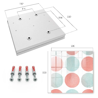 Pastel circles Wall mounted key box