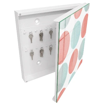 Pastel circles Wall mounted key box