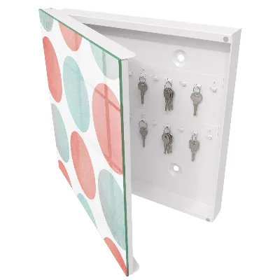 Pastel circles Wall mounted key box