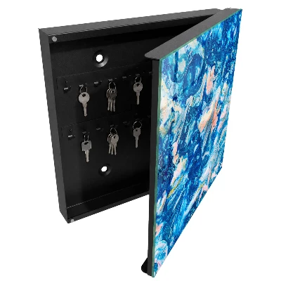 Colorful swirls Key box for wall