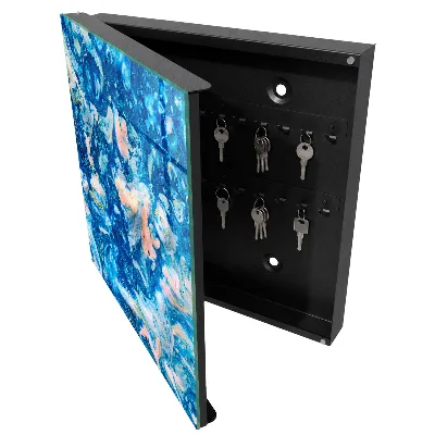 Colorful swirls Key box for wall