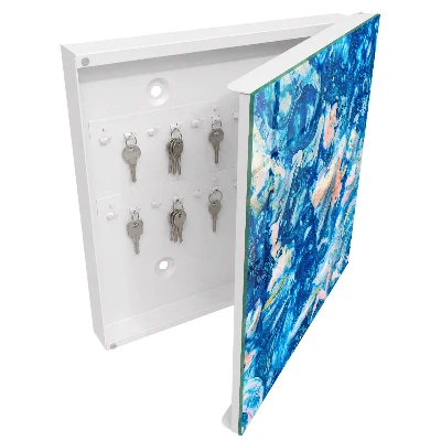 Colorful swirls Key box for wall
