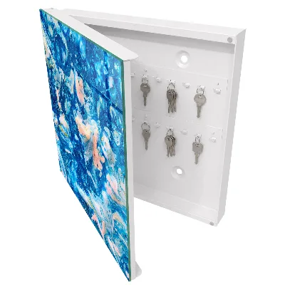 Colorful swirls Key box for wall