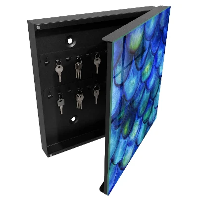 Blue scales Key box for wall