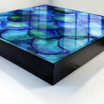 Blue scales Key box for wall