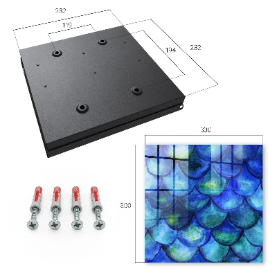 Blue scales Key box for wall