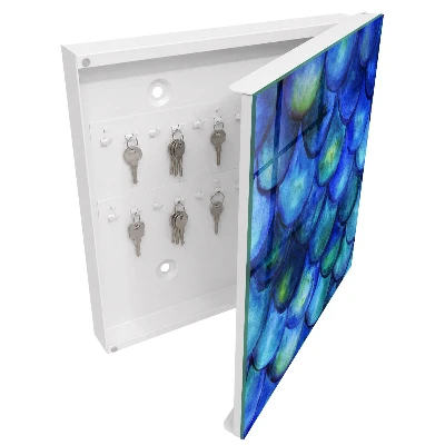 Blue scales Key box for wall