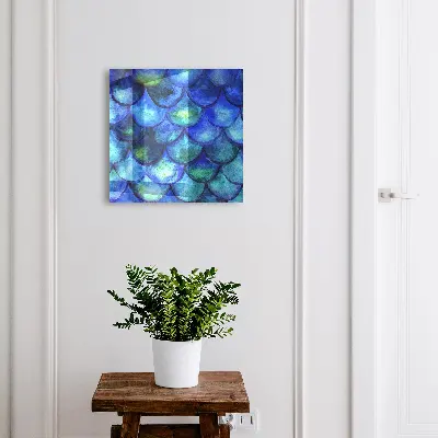 Blue scales Key box for wall