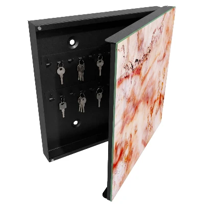 Key cabinet with a marbled pattern