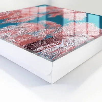Tropical composition Key box for wall