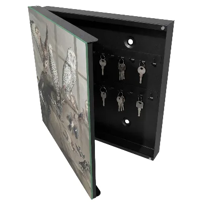 Birds on a rock Wall mounted key box