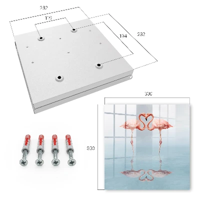 Flamingos love Key cabinet