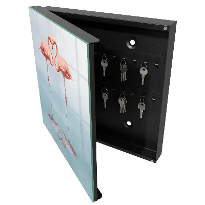 Flamingos love Key cabinet