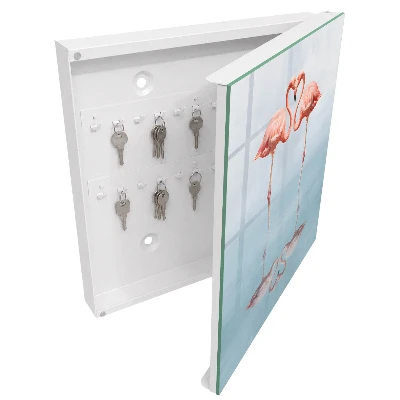 Flamingos love Key cabinet