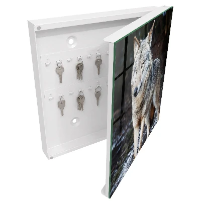 Wolf in the forest Key box for wall