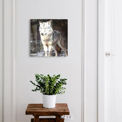 Wolf in the forest Key box for wall