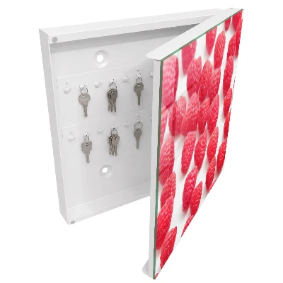 Pink raspberries Wall mounted key box