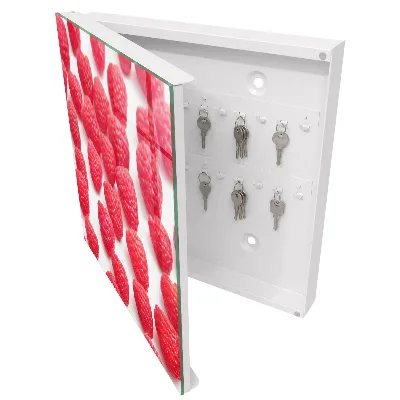 Pink raspberries Wall mounted key box