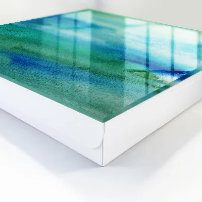 Watercolor blue Key box for wall