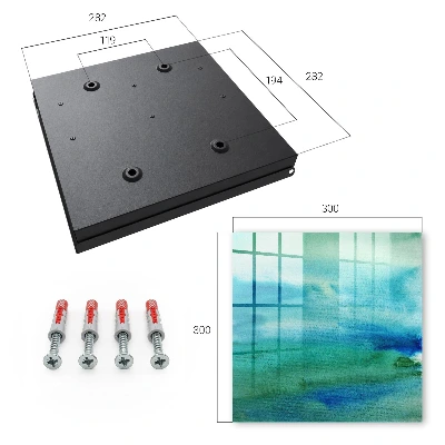 Watercolor blue Key box for wall