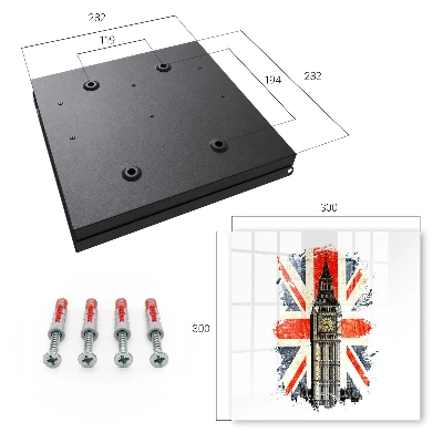British symbol Wall mounted key box