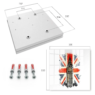 British symbol Wall mounted key box