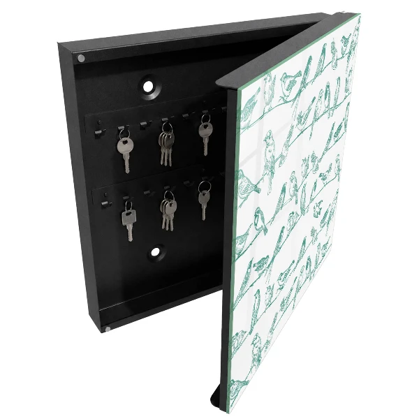 Birds on branches Key box for wall