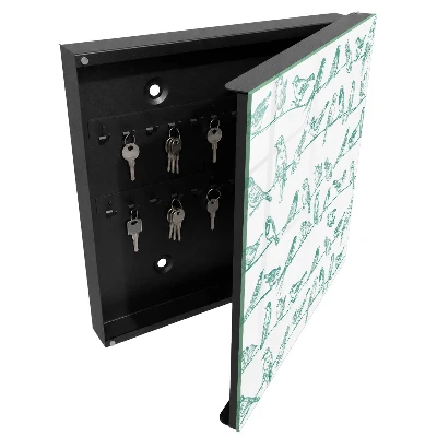 Birds on branches Key box for wall
