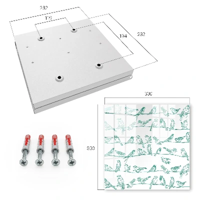 Birds on branches Key box for wall