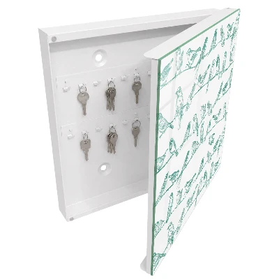 Birds on branches Key box for wall