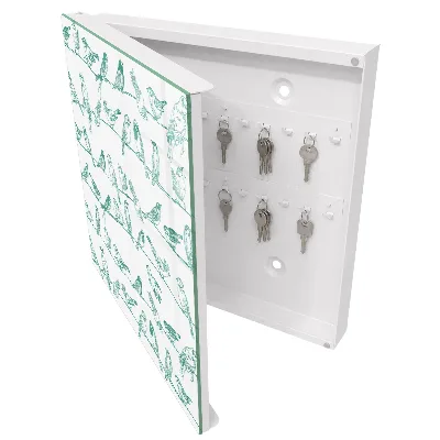 Birds on branches Key box for wall