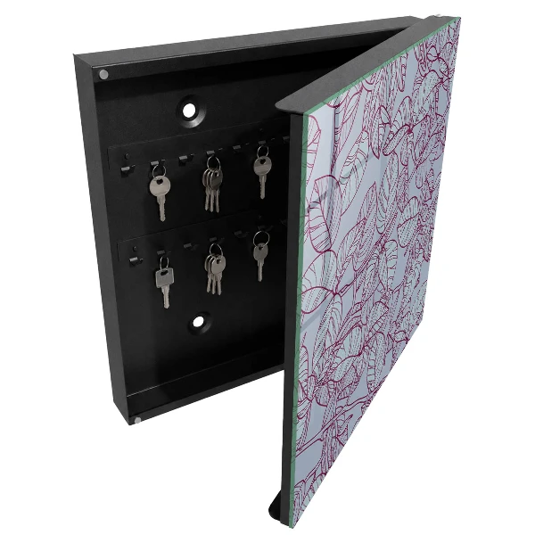 Burgundy leaves Wall mounted key box