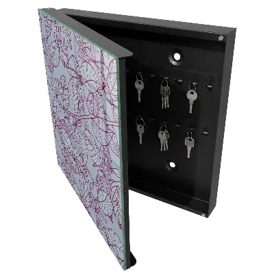 Burgundy leaves Wall mounted key box
