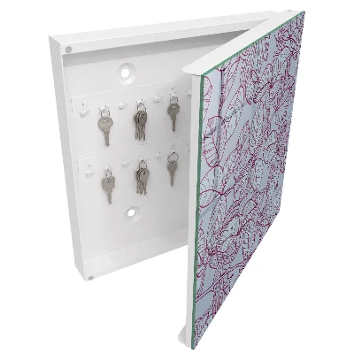 Burgundy leaves Wall mounted key box