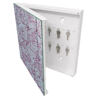Burgundy leaves Wall mounted key box