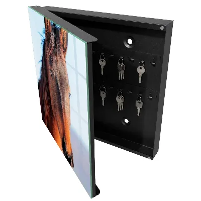 Horse portrait Key box for wall