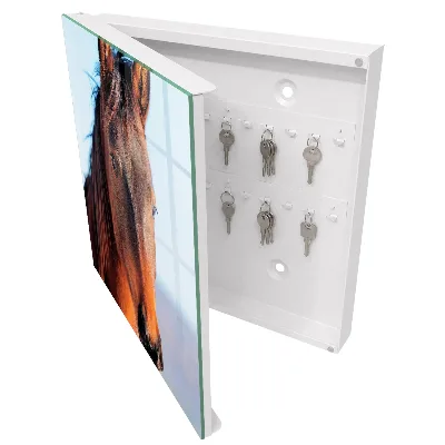 Horse portrait Key box for wall