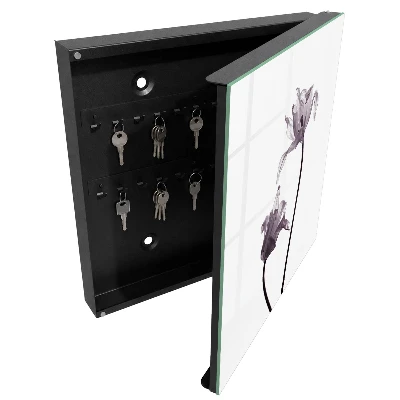 Minimalist flowers Wall mounted key box