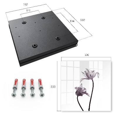 Minimalist flowers Wall mounted key box