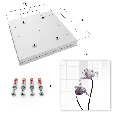 Minimalist flowers Wall mounted key box
