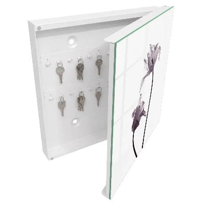Minimalist flowers Wall mounted key box