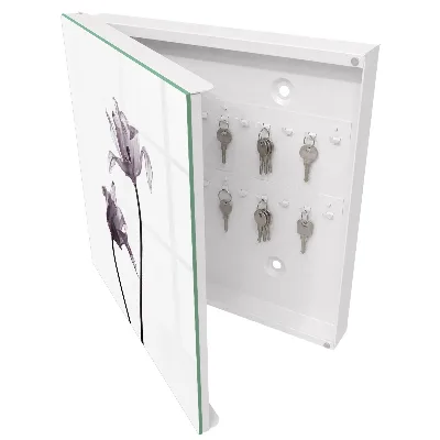 Minimalist flowers Wall mounted key box
