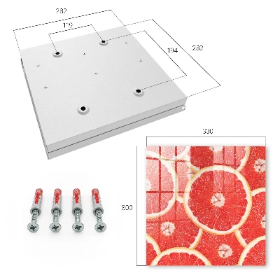 Grapefruit slices Key box for wall