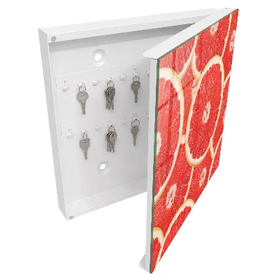 Grapefruit slices Key box for wall