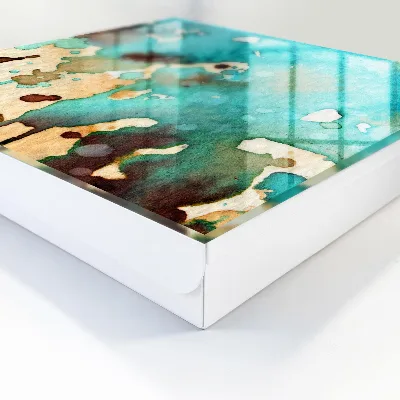 Turquoise abstraction Wall mounted key box